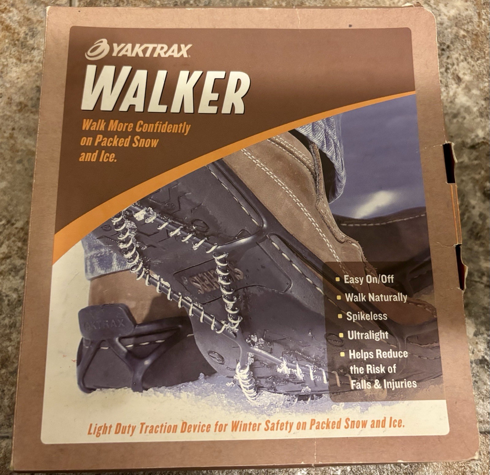 Yaktrax Walker Black Size Large Unisex New