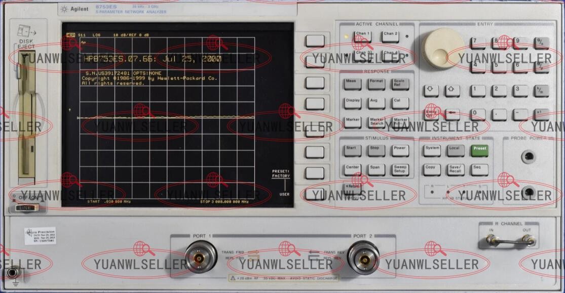 1PCS Agilent 8753ES 30kHz-3GHz Network Analyzer USED