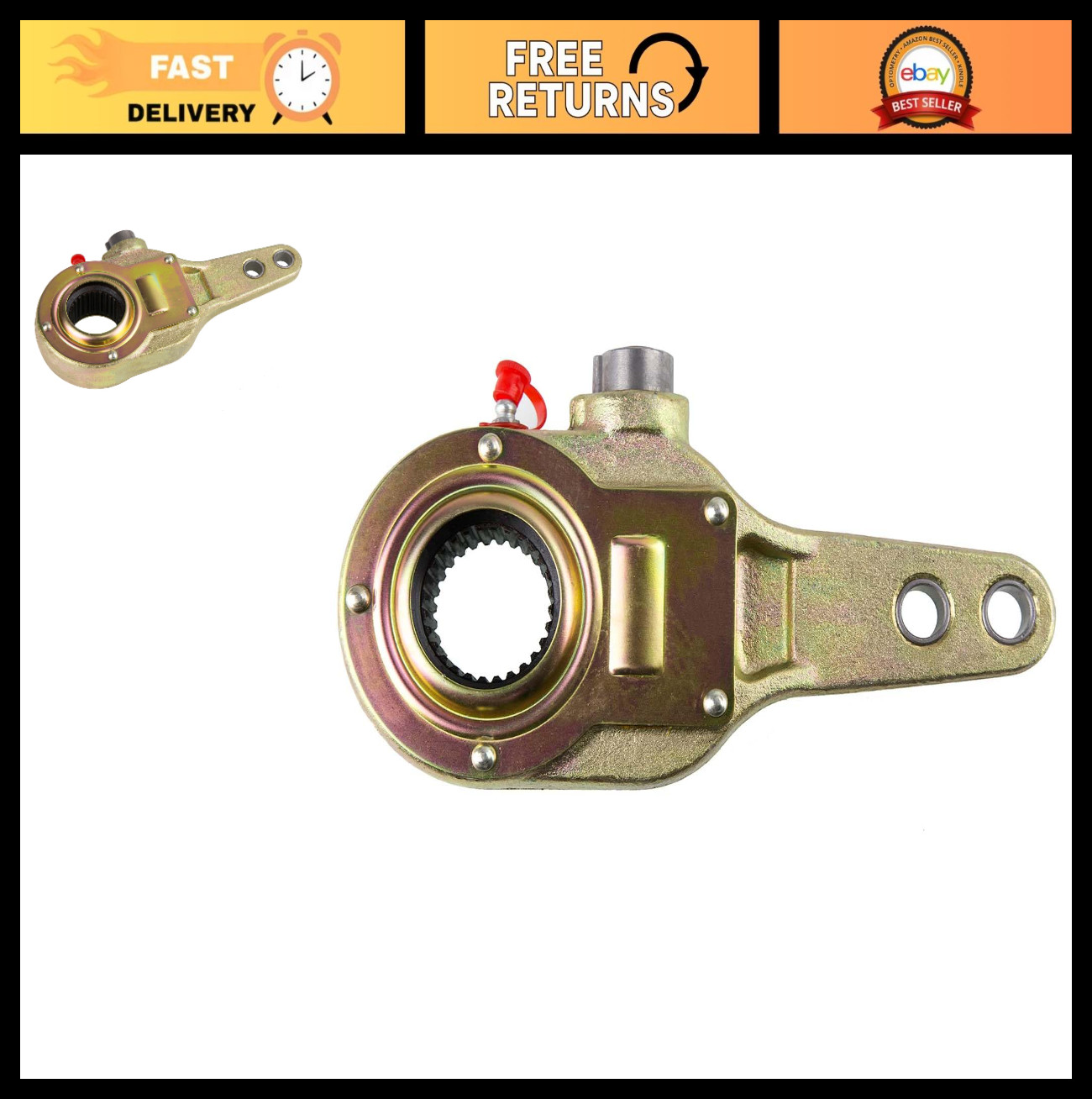 Heavy-Duty Air Brake Slack Adjuster 1.5"-28 Spline | 5"-6"-7" Arm Span, Fits Ben