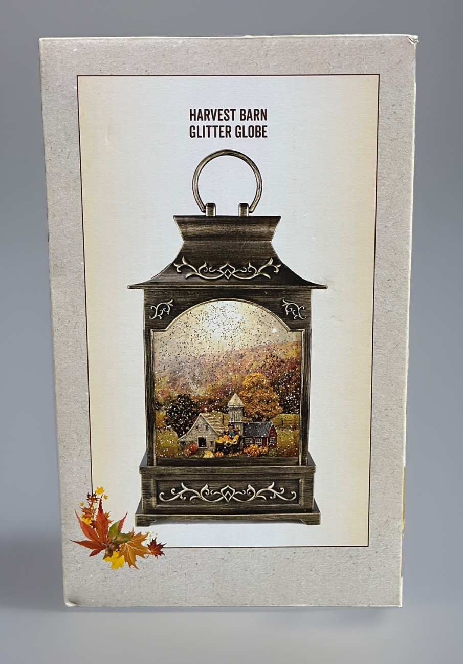 Cracker Barrel Exclusive Illuminated Harvest Barn Glitter Globe-new In Box