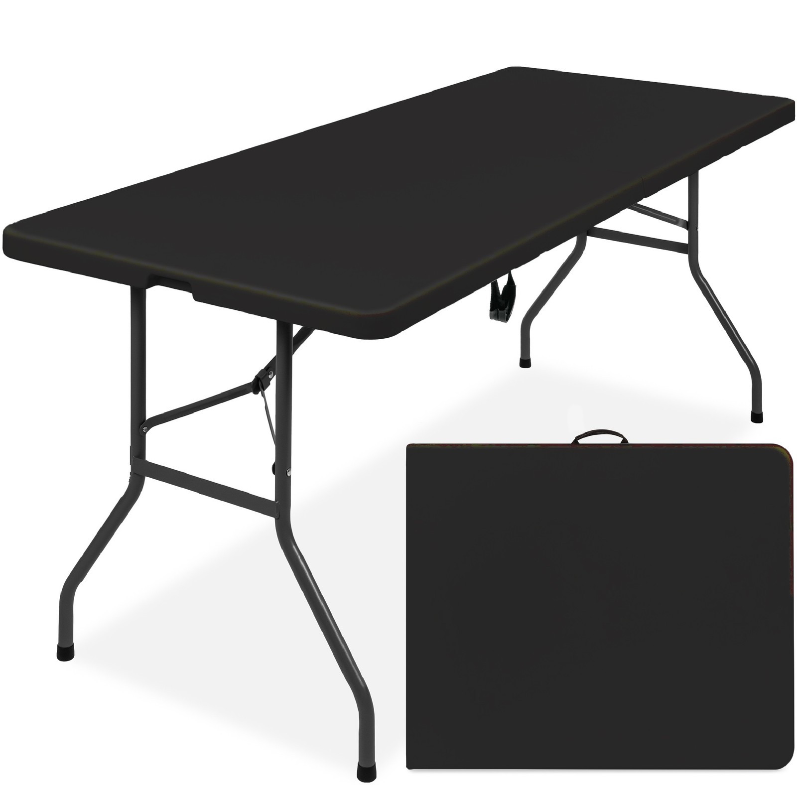 Best Choice Products Portable Folding Plastic Dining Table w/ Handle Lock - 6ft