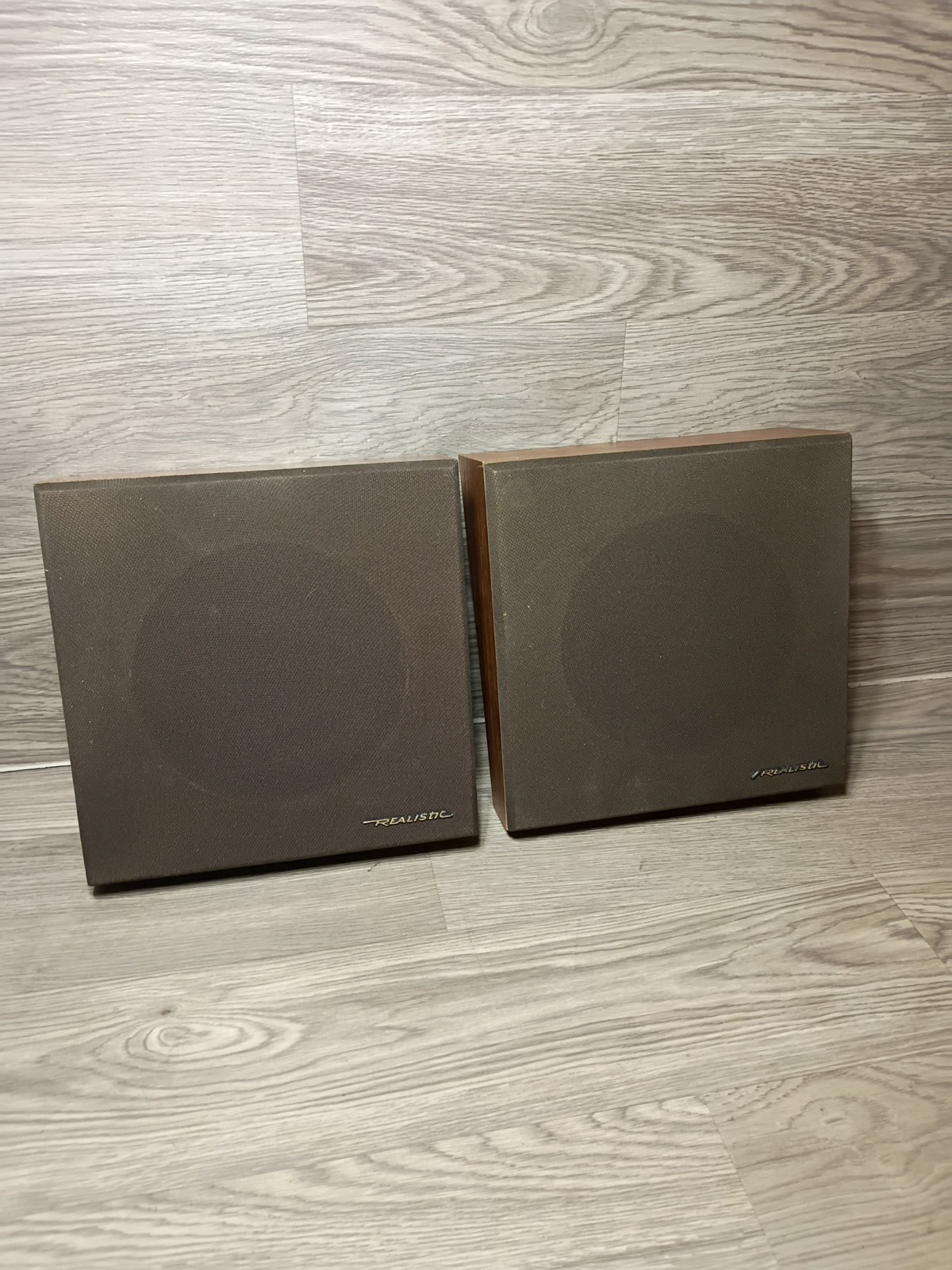 1980's Radio Shack 2 Wooden Wall Mount Speaker Set Model #40-219A