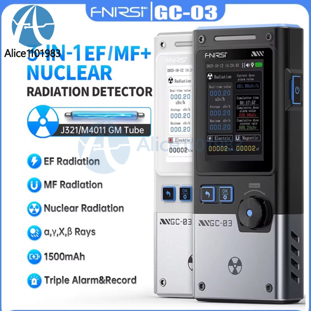 FNIRSI GC-03 3-IN-1 Electromagnetic Radiation Detector NR+EF+MF Detection Tool