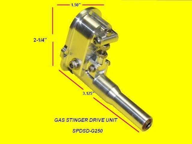 SPEEDMASTER MODEL PRODUCTS, SPDSD-G250  Gas - 1/4" Shaft 3 Bolt Transom Bracket