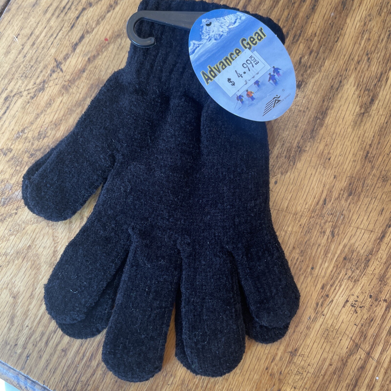 Women’s Advanced Gear Gloves  Knitted Warm Fingered Cotton Polyester Blend Black