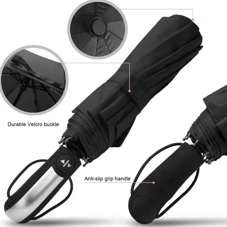 Automatic Compact Umbrella Sun Anti UV 3 Folding Rain Windproof