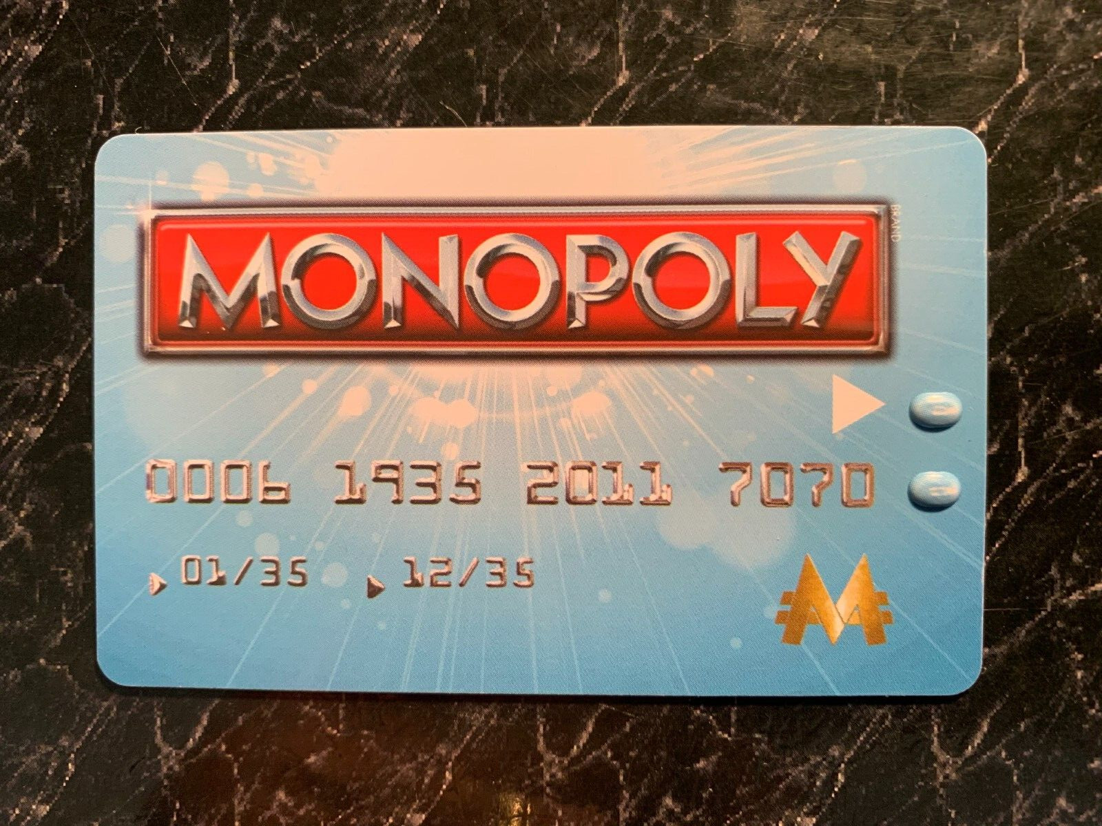 Monopoly BANK CARD LIGHT BLUE Electronic Banking 2011 HASBRO Free Shipping