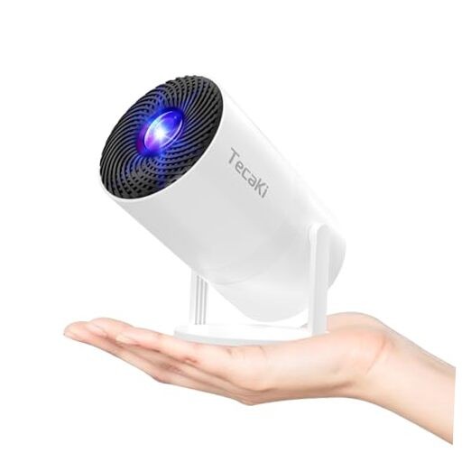 Mini Projector with WiFi and Bluetooth, Built-in Apps, 210° Rotatable color 1