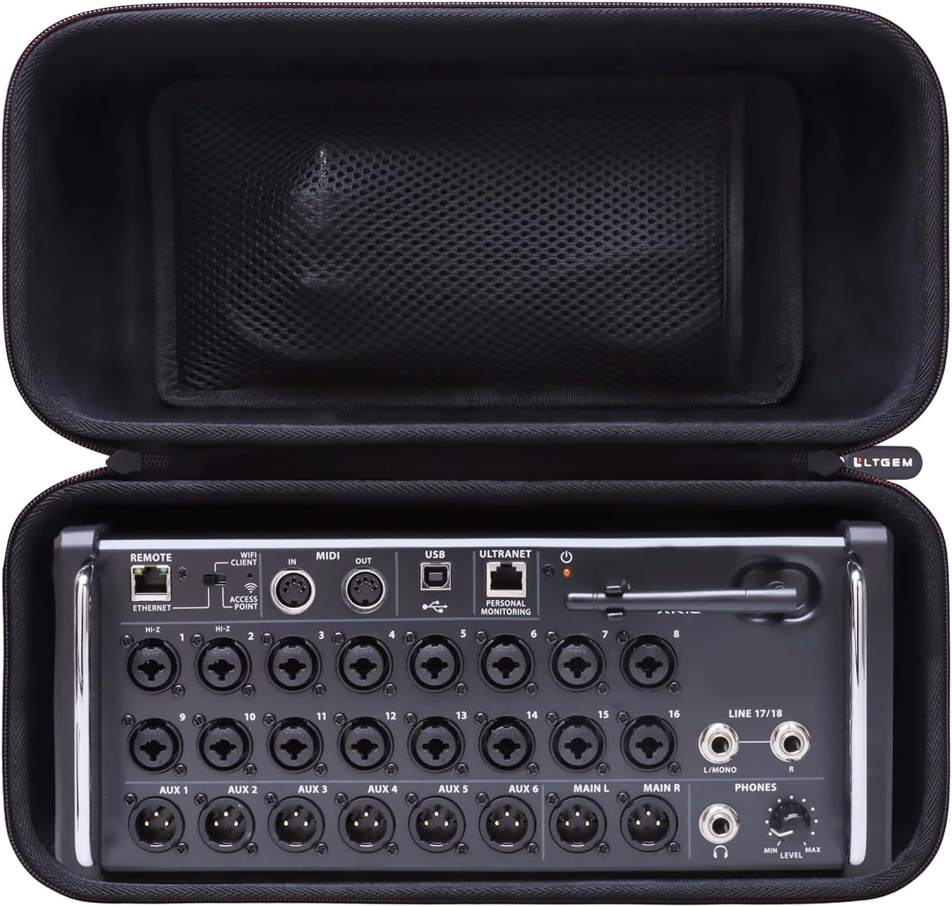 LTGEM Case Compatible with Behringer X Air XR18 / XR16 / XR12 Digital Mixer(Case