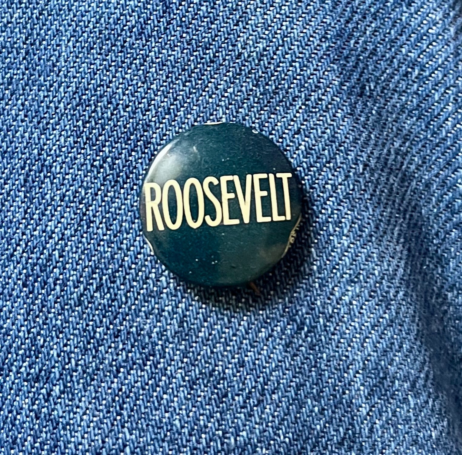 1930's Franklin D Roosevelt 13/16" Litho Political Bastian Bros On Curl