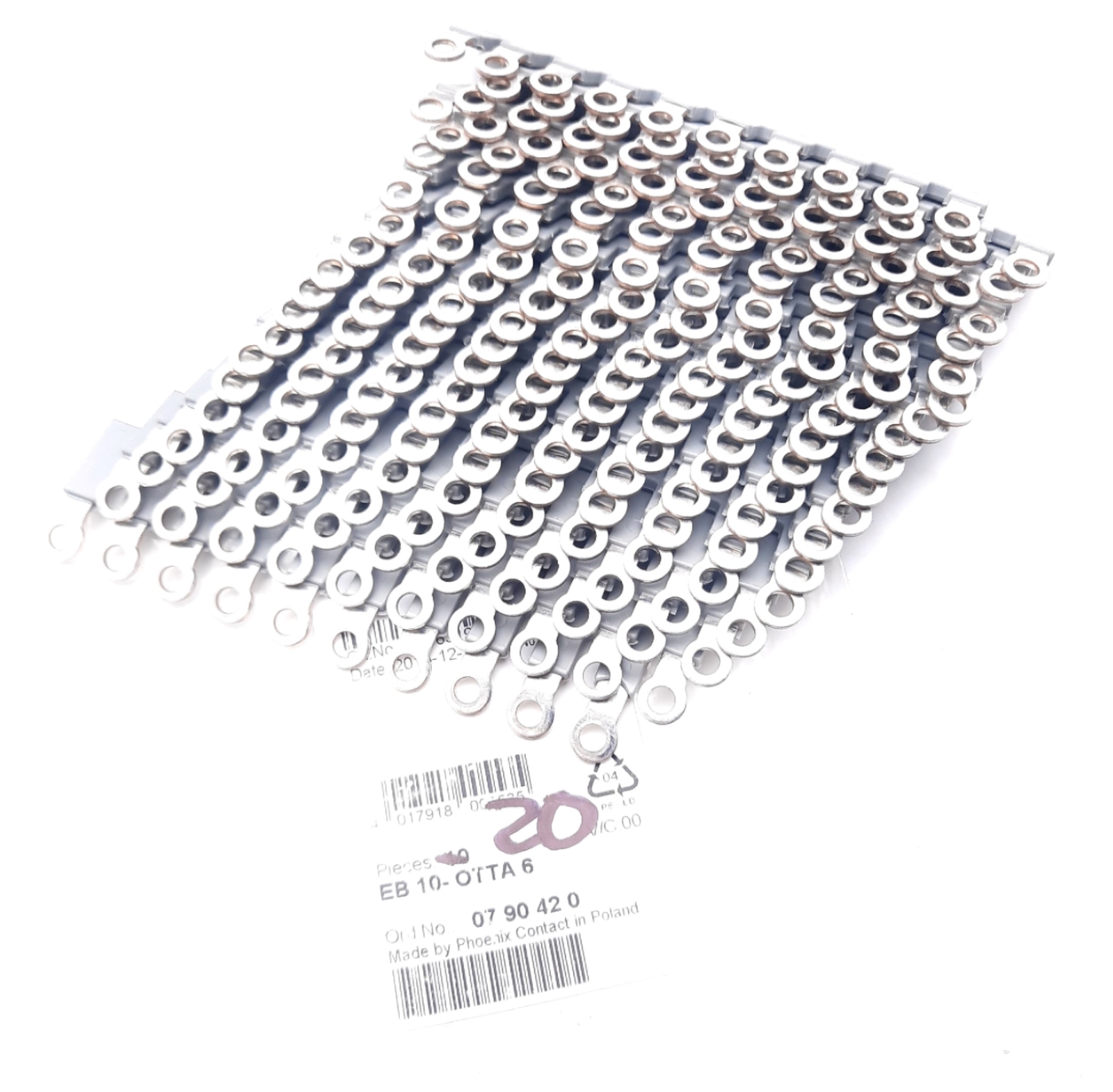 Lot of 20 Phoenix Contact EB 10-OTTA 6 Insertion Bridge Pitch 11,1mm 10 Position