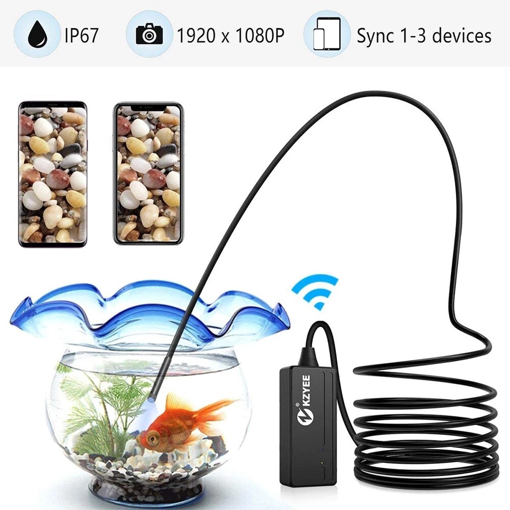 6 LED 1080P HD Snake Endoscope Borescope Inspection Camera for IOS Android