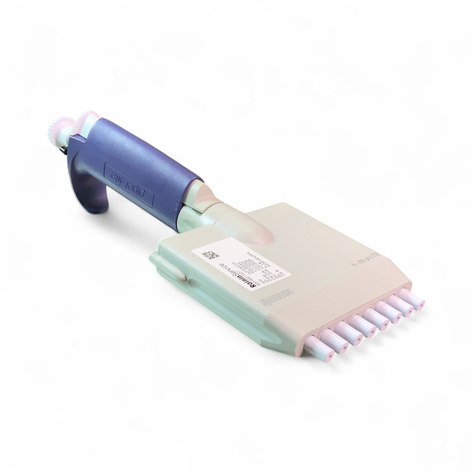 Rainin Pipet-Lite LTS 8 Channel Manual Pipette L50 5-50 µL CALIBRATED W WARRANTY