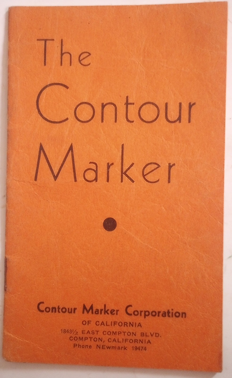 1940's-50's Contour Marker Manual For Plumbing Purposes