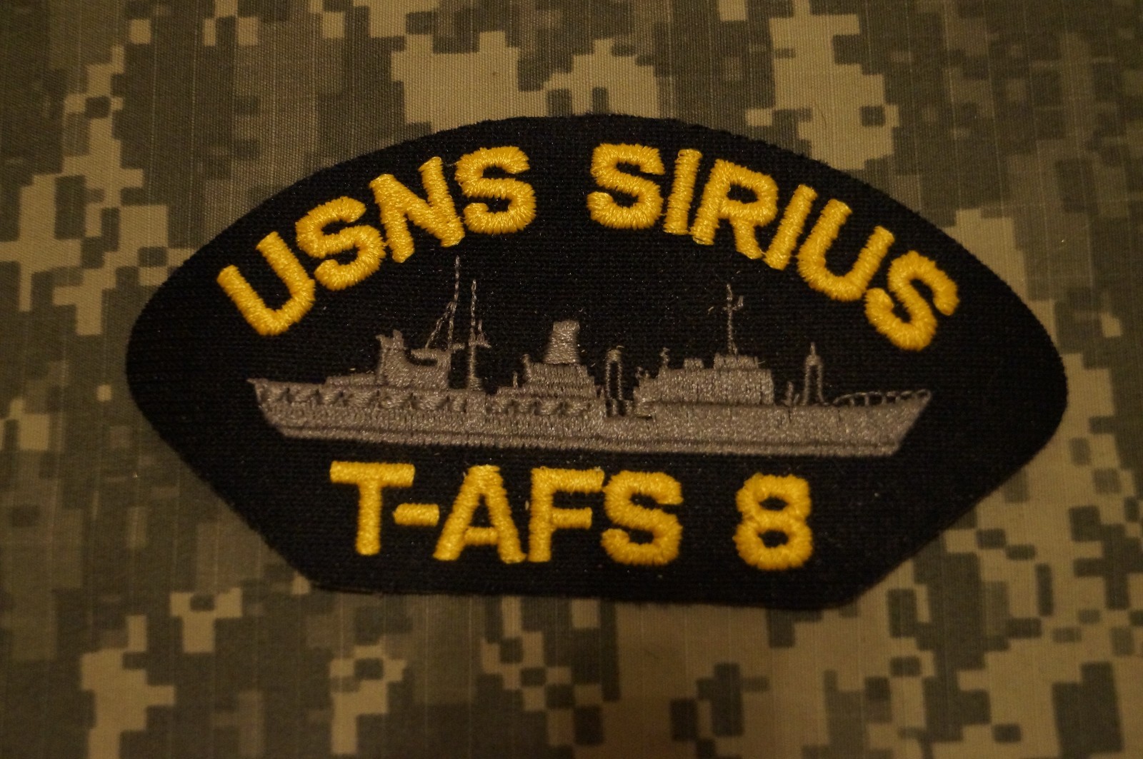 NEW RARE US Navy USNS Sirius T-AFS 8 Embroidered Cap Military Patch