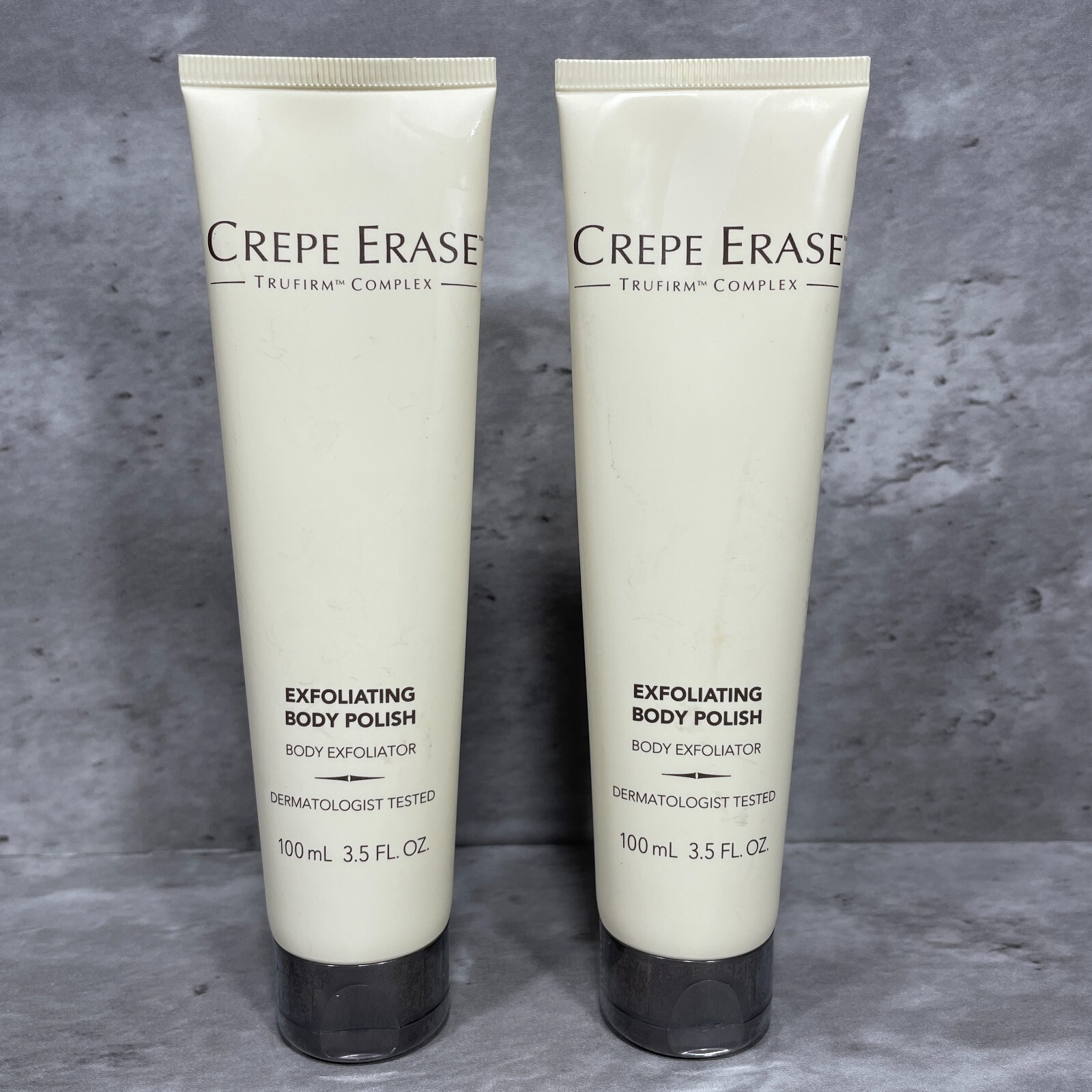 Crepe Erase Trufirm Complex Exfoliating Body Polish Lot of 2 - 3.5 oz Tubes New