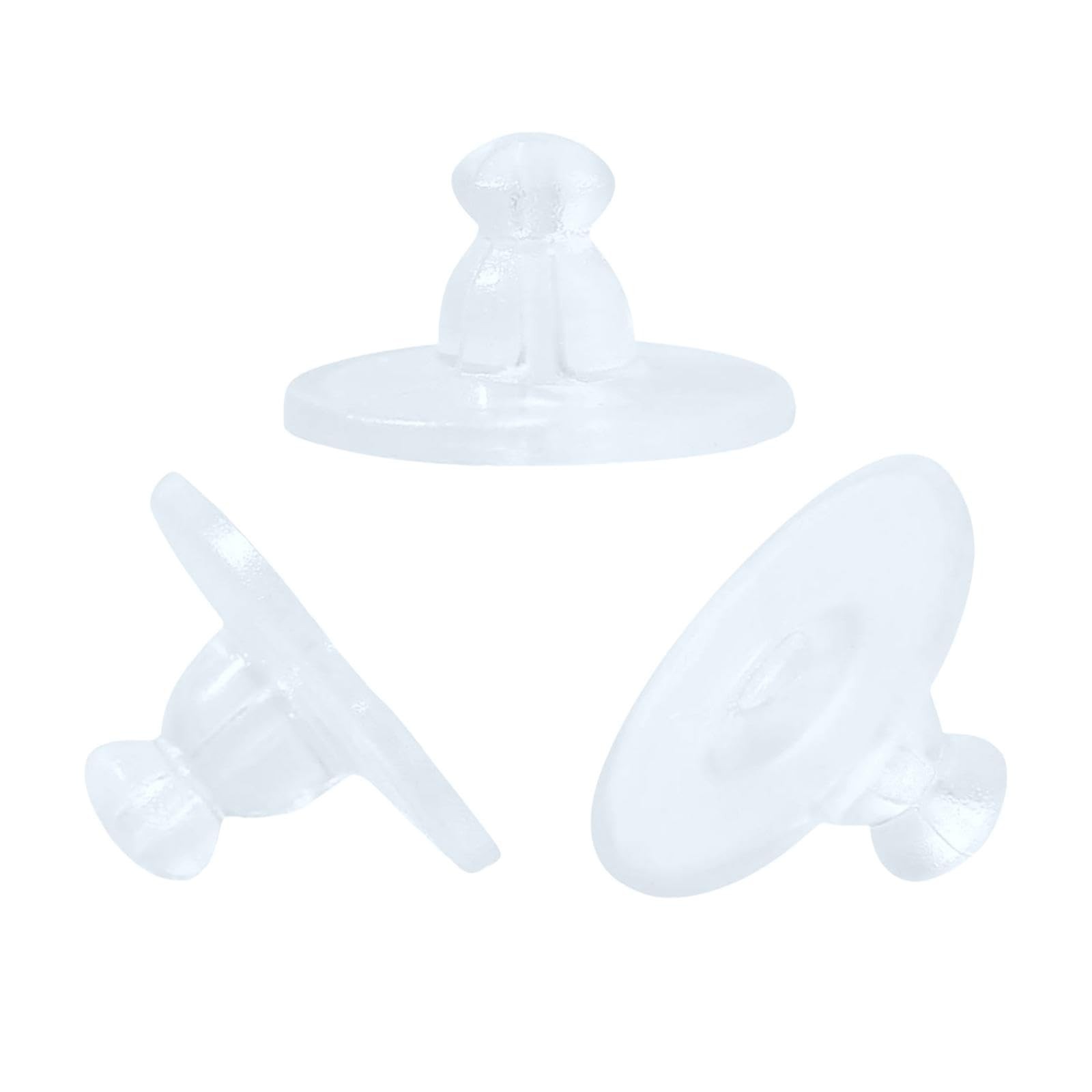 100 Pack Silicone Earrings Backs Clear Earring Back Stoppers Soft Clutch