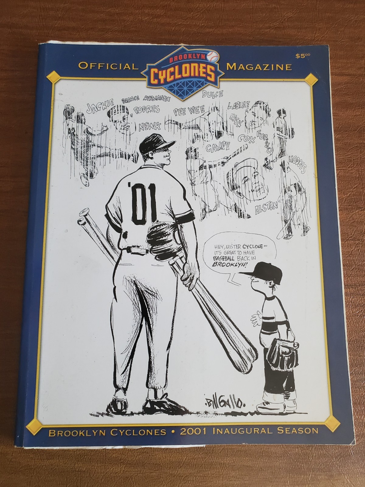 Brooklyn Cyclones 2001 inaugural season program vg condition