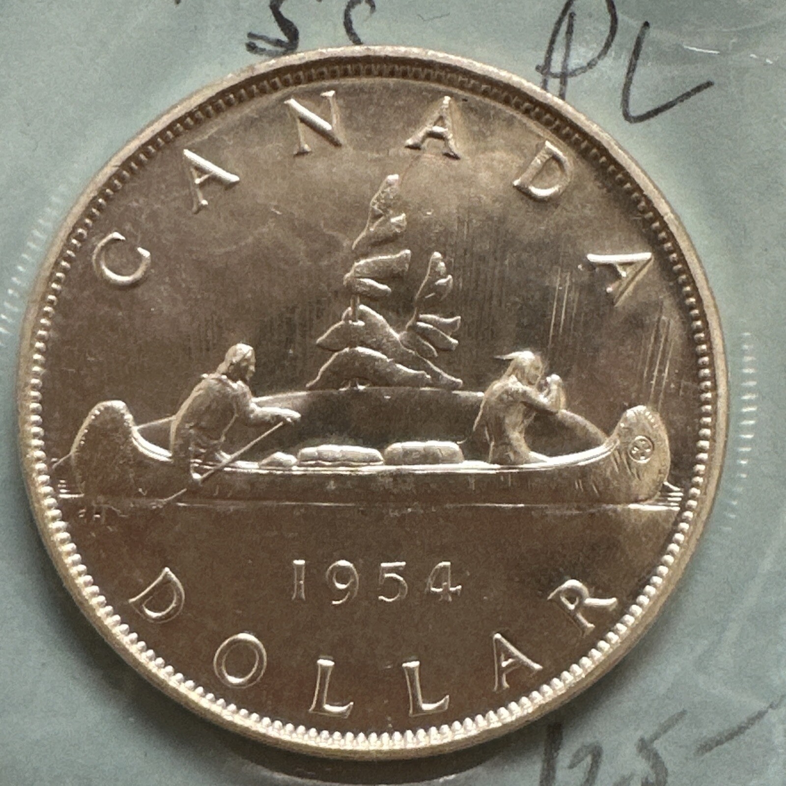 1954 CANADA SILVER DOLLAR PROOFLIKE - Beautiful coin