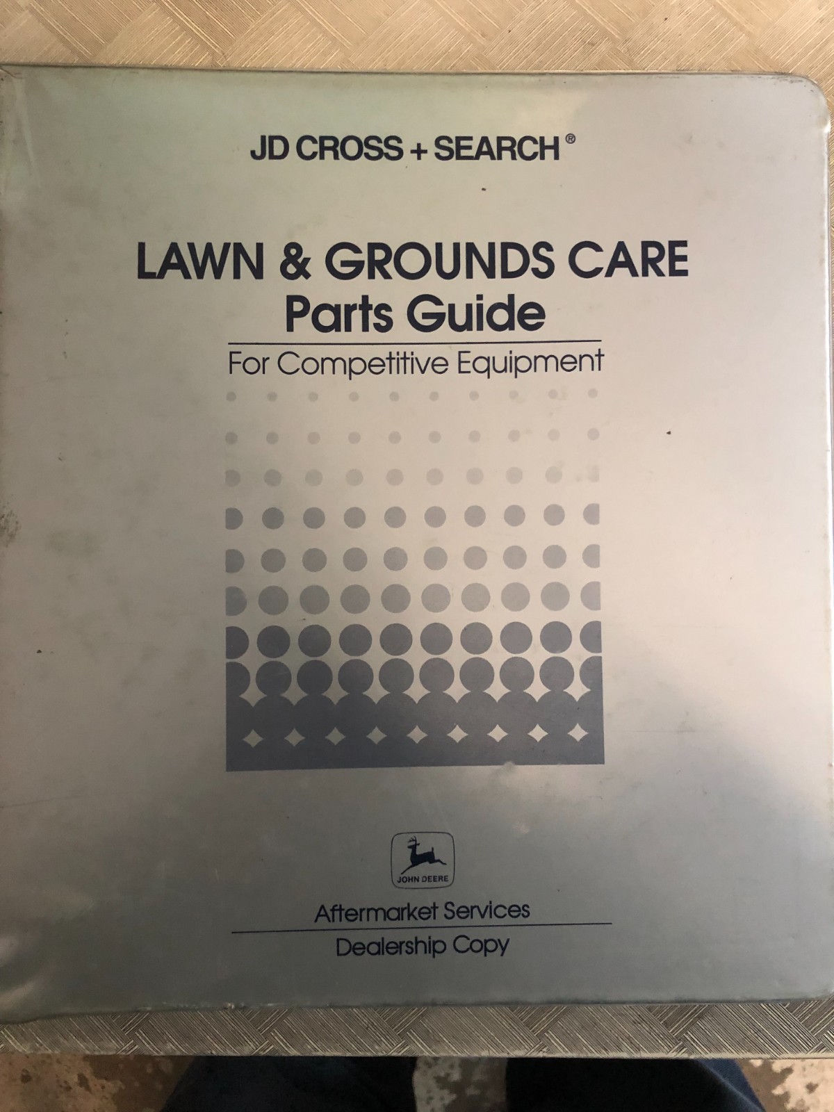 John Deere JD CROSS SEARCH Lawn & Grounds Care Parts Guide Binder