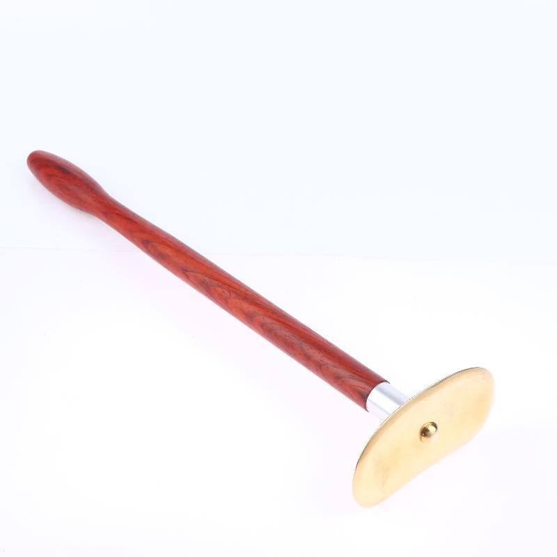 Wood & Brass Gua Sha Tool - Face/Body Massage Tool For Skin Care & Relaxation