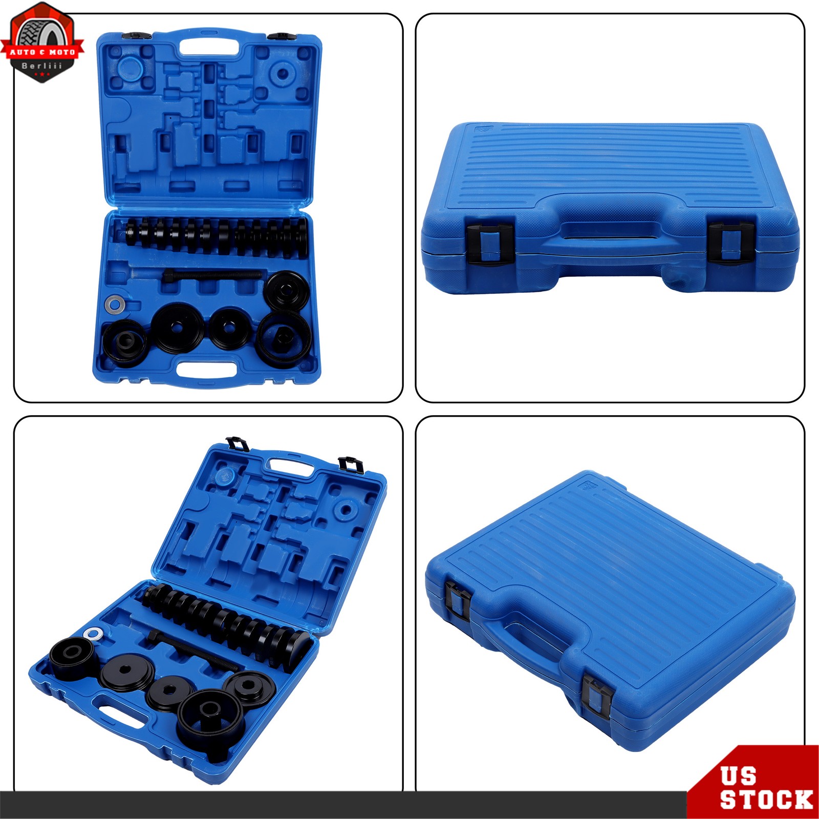 25PCS Master Front Wheel Drive Bearing Puller Removal & Installer Adapter Kit