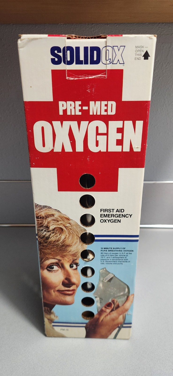 Cleanweld Turner Solid Ox Pre-Med Emergency Oxygen Tank - 1980's Vintage