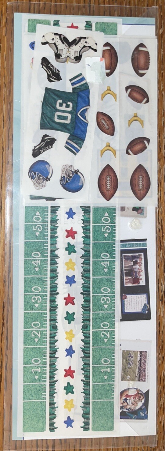 NIP The CREATIVE MEMORIES Collection Football Game Practice🏈Ball Field Stickers
