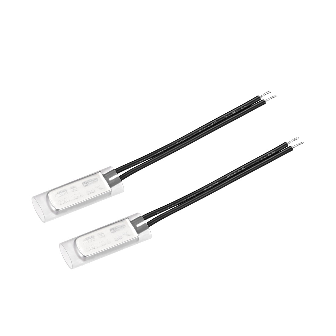 2 x KSD9700 Thermostat, 55℃ N.C 10A Metal Bimetal Temperature Control Switch