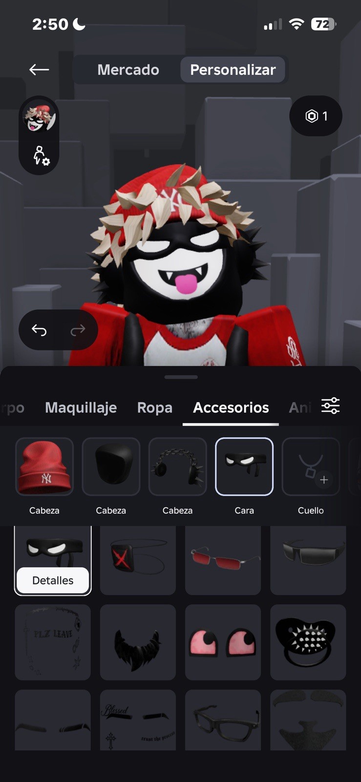 IMVU Avatar with Red Jacket and Accessories Game Item Asset