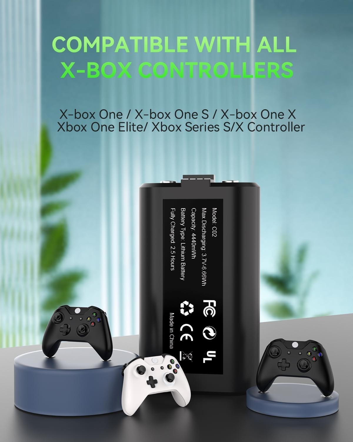 Rechargeable Dual Battery Pack for X-box: Play & Charge Simultaneously, 2 Pack