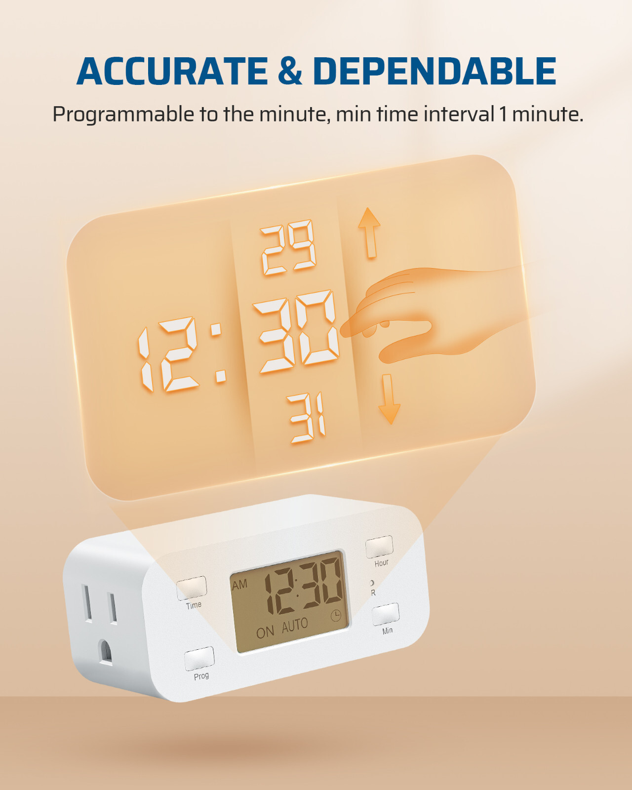 DEWENWILS 2 Pack Digital Timer Outlet 24H Programmable Digital Outlet Timer