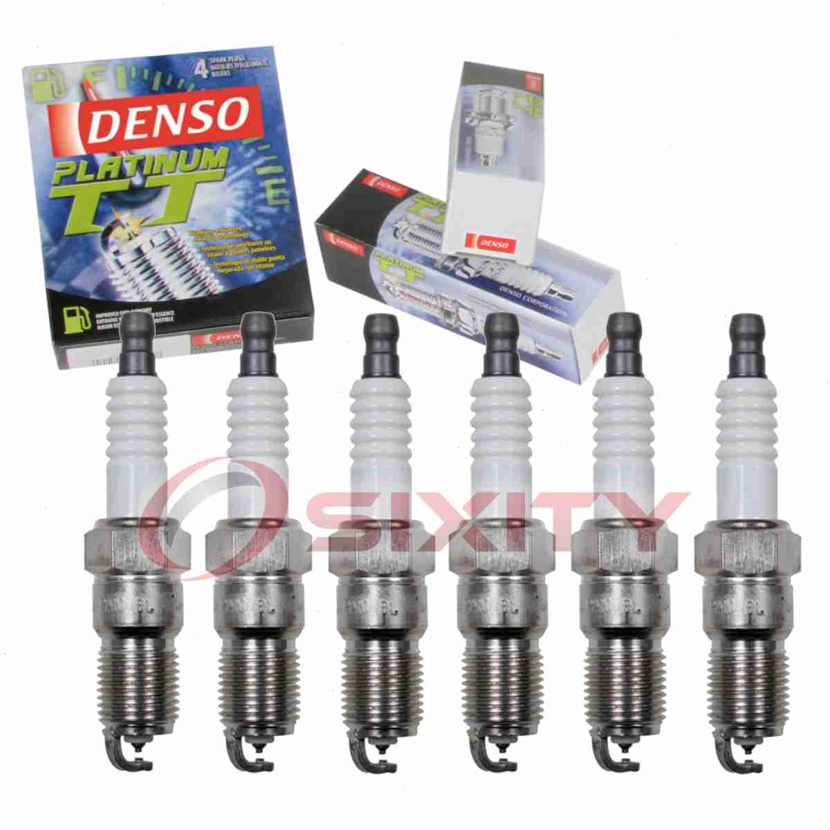 6 pc Denso Platinum TT Spark Plugs for 1986-1987 Buick Somerset 3.0L V6 qo