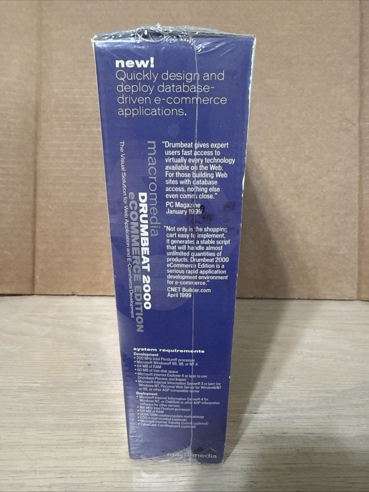 Macromedia Drumbeat 2000 e-Commerce Edition Sealed Education Version