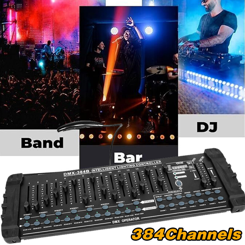 DMX 512 384 Channels Operator Console Controller For Stage Lighting DJ Party