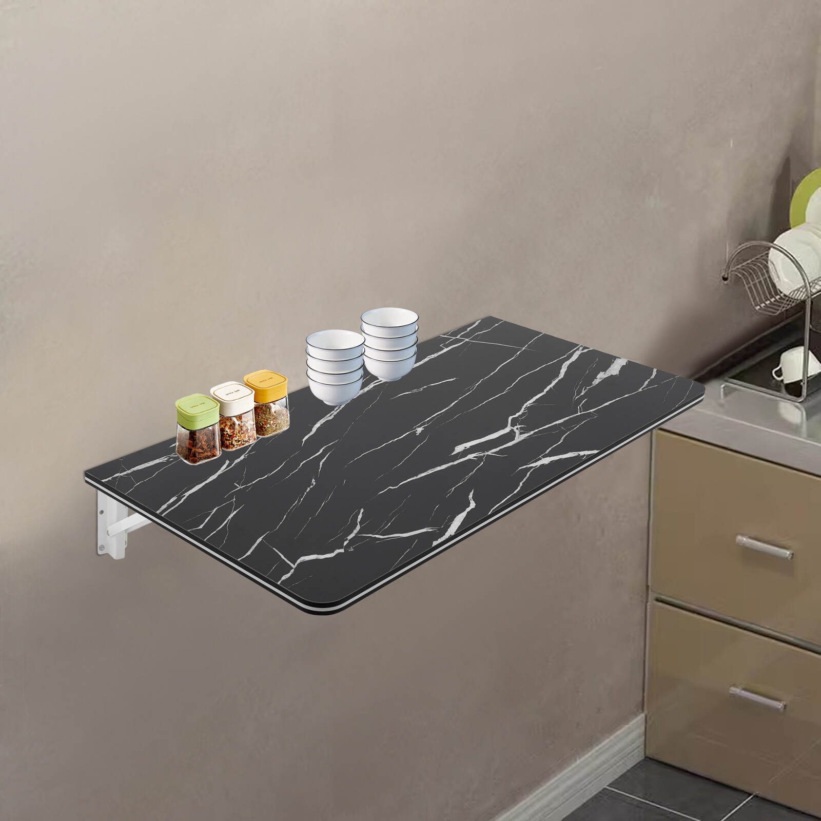 Wall Mounted Folding Desk Space Saving Multi-Function For Living Room & Kitchen