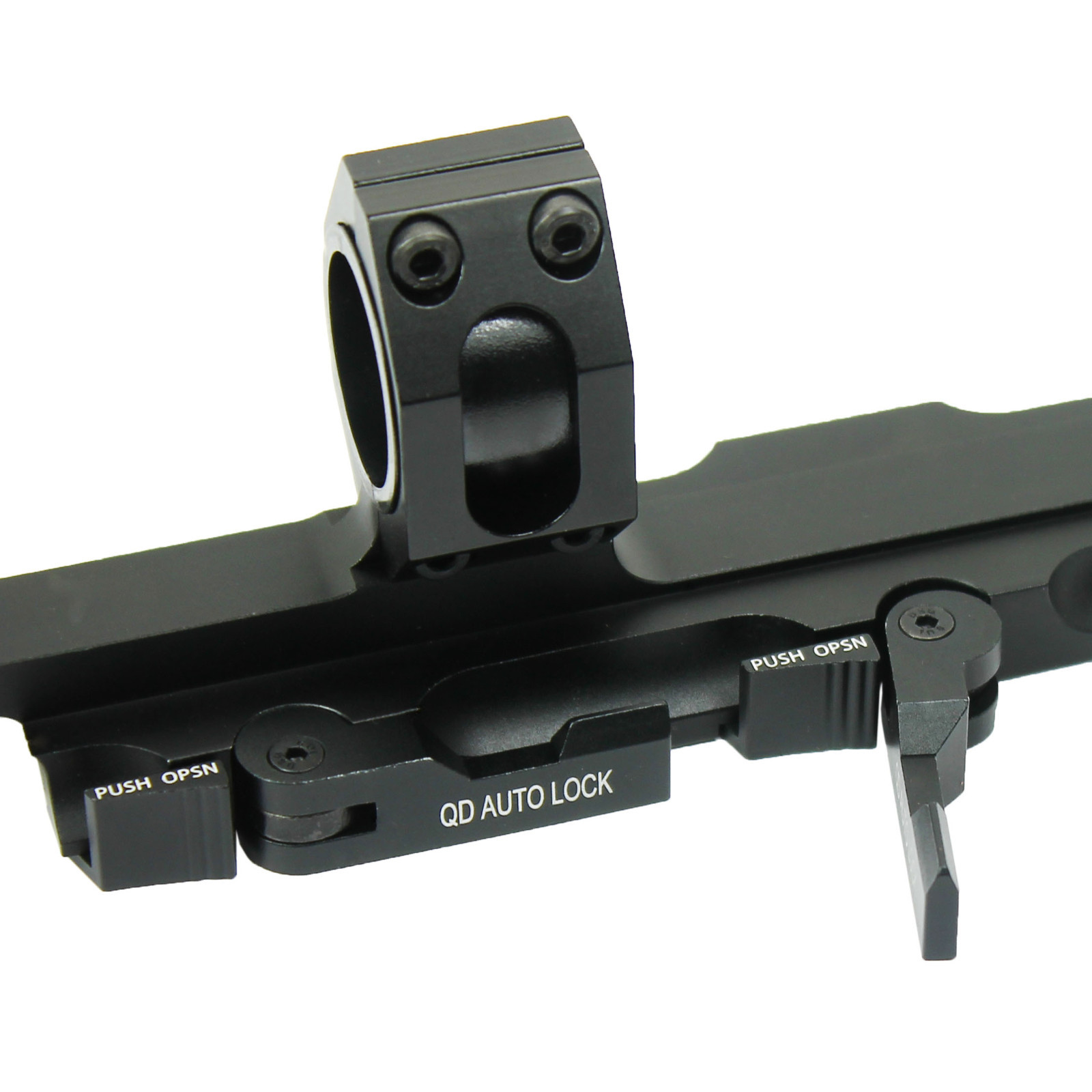 Quick Release 1"/30mm Ring Scope Mount&inserts Auto Lock 20mm Rail for Hunt