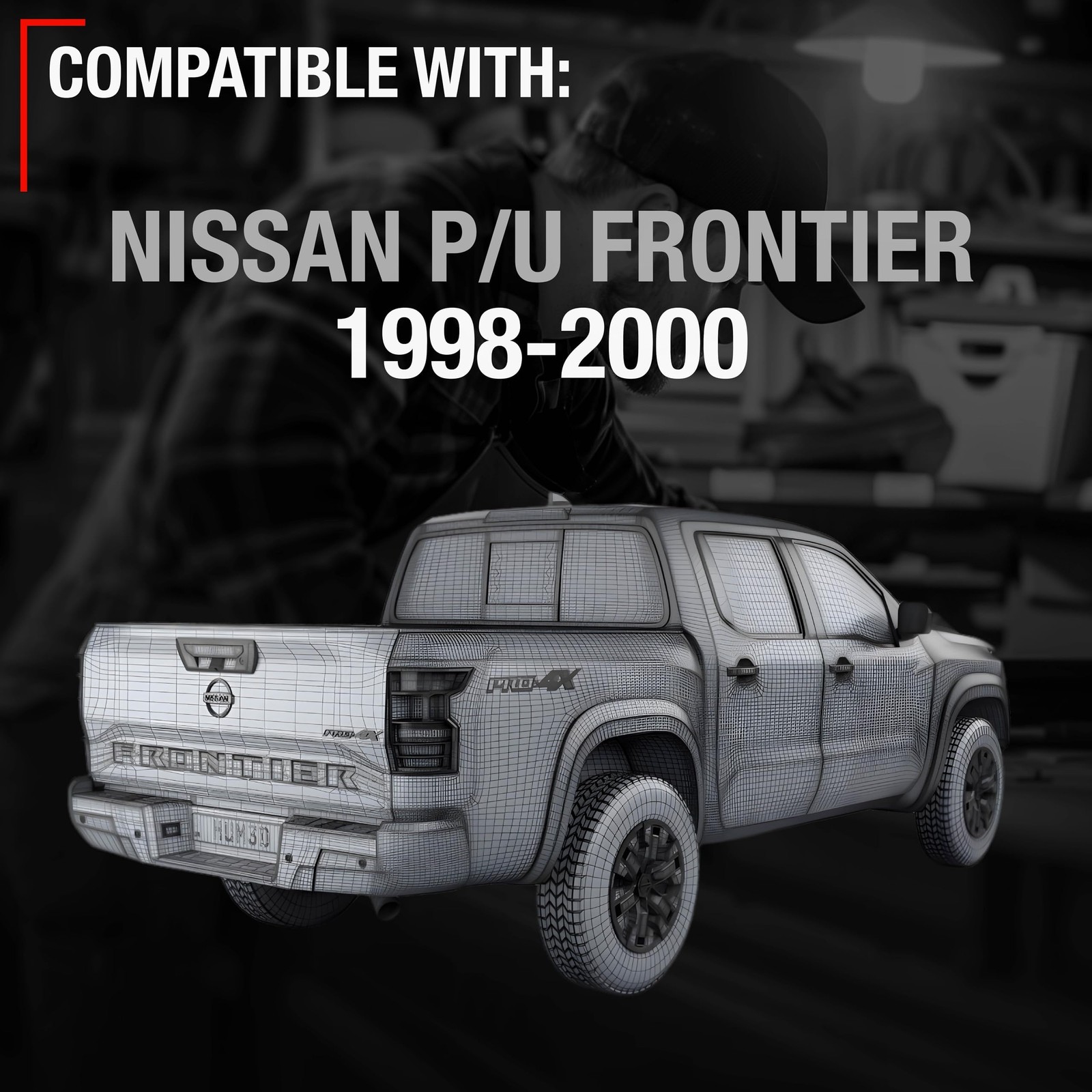 T1A Tailgate Handle Assembly - Compatible with 1998-2000 Nissan Frontier, 198...