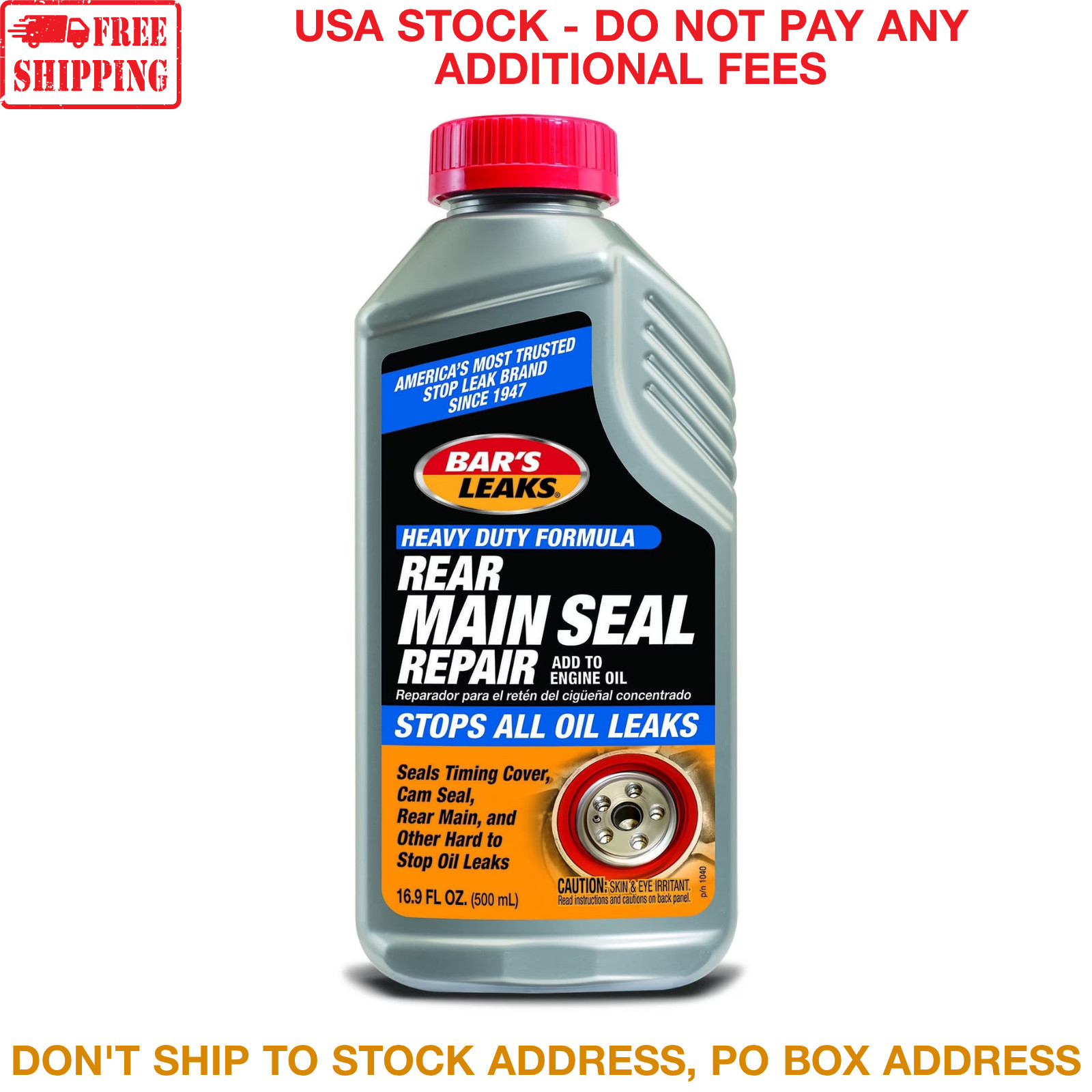 Rear Main Seal Repair Oil Leak Stop Additive Engine Treatment Fluid 16.9 oz