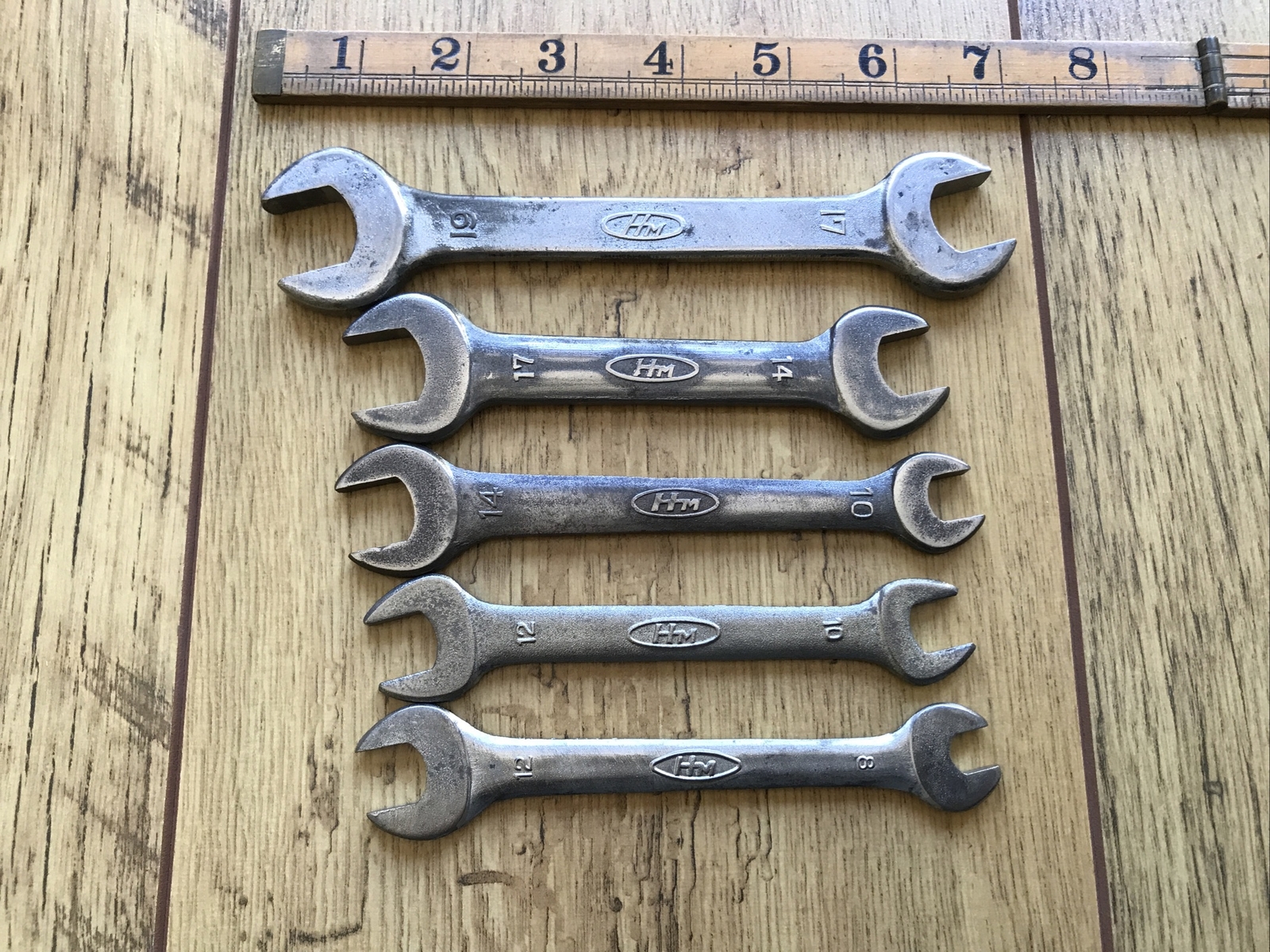 5 Honda Motor Spanner’s 19 To 8mm Metric Open Ended Spanner.