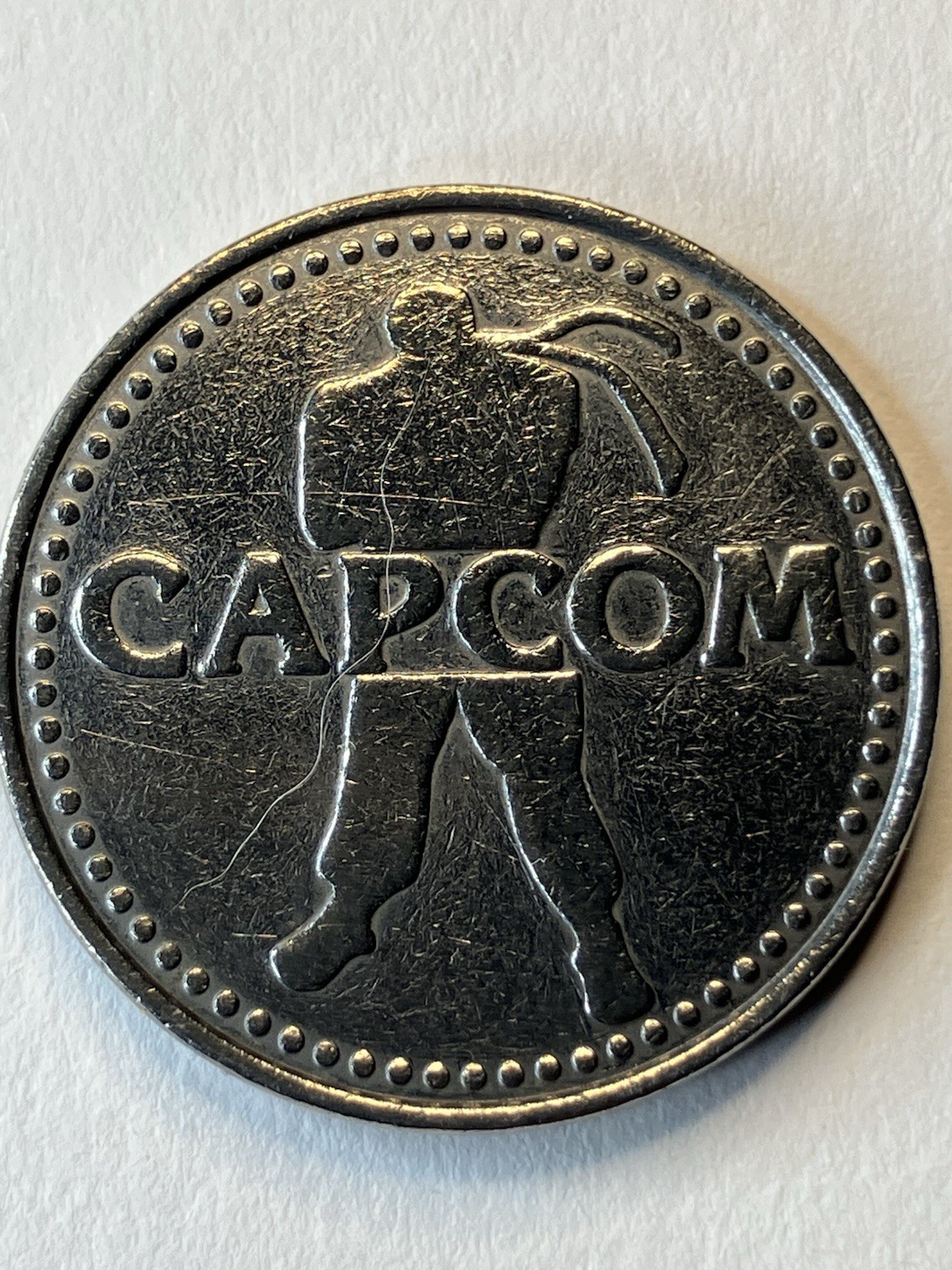 Rare Street Fighter 2 Arcade Token Capcom Plaza Japan Ryu Vintage #uk4
