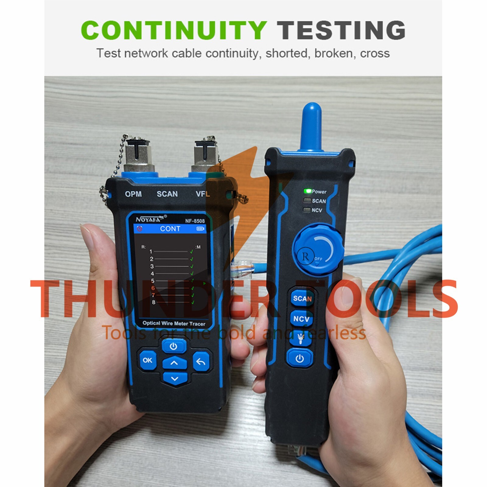 Thunder Tools NOYAFA Optical Wire Meter Tracer LCD Digital Network Cable