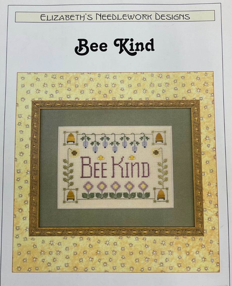 ELIZABETH'S NEEDLEWORK DESIGNS CROSS STITCH LEAFLET - BEE KIND