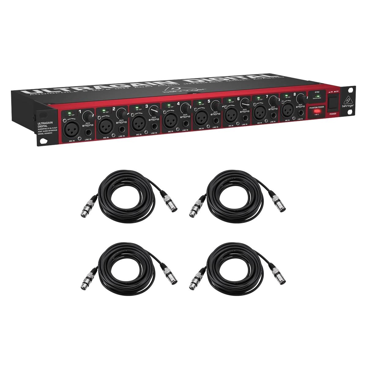 Behringer Ultragain Digital ADA8200 Audiophile 8 In/8 Out ADAT Audio Interface w