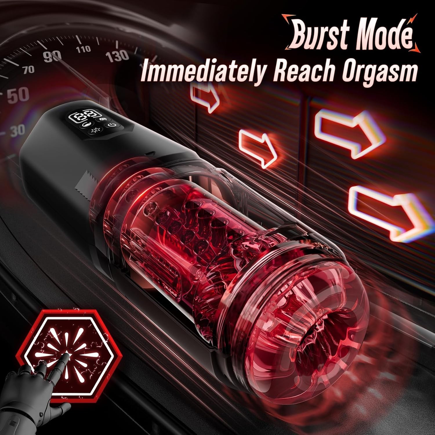 Male Masturbaters Cup Automatic HandsFree Rotating Thrusting Stroker Lubricants