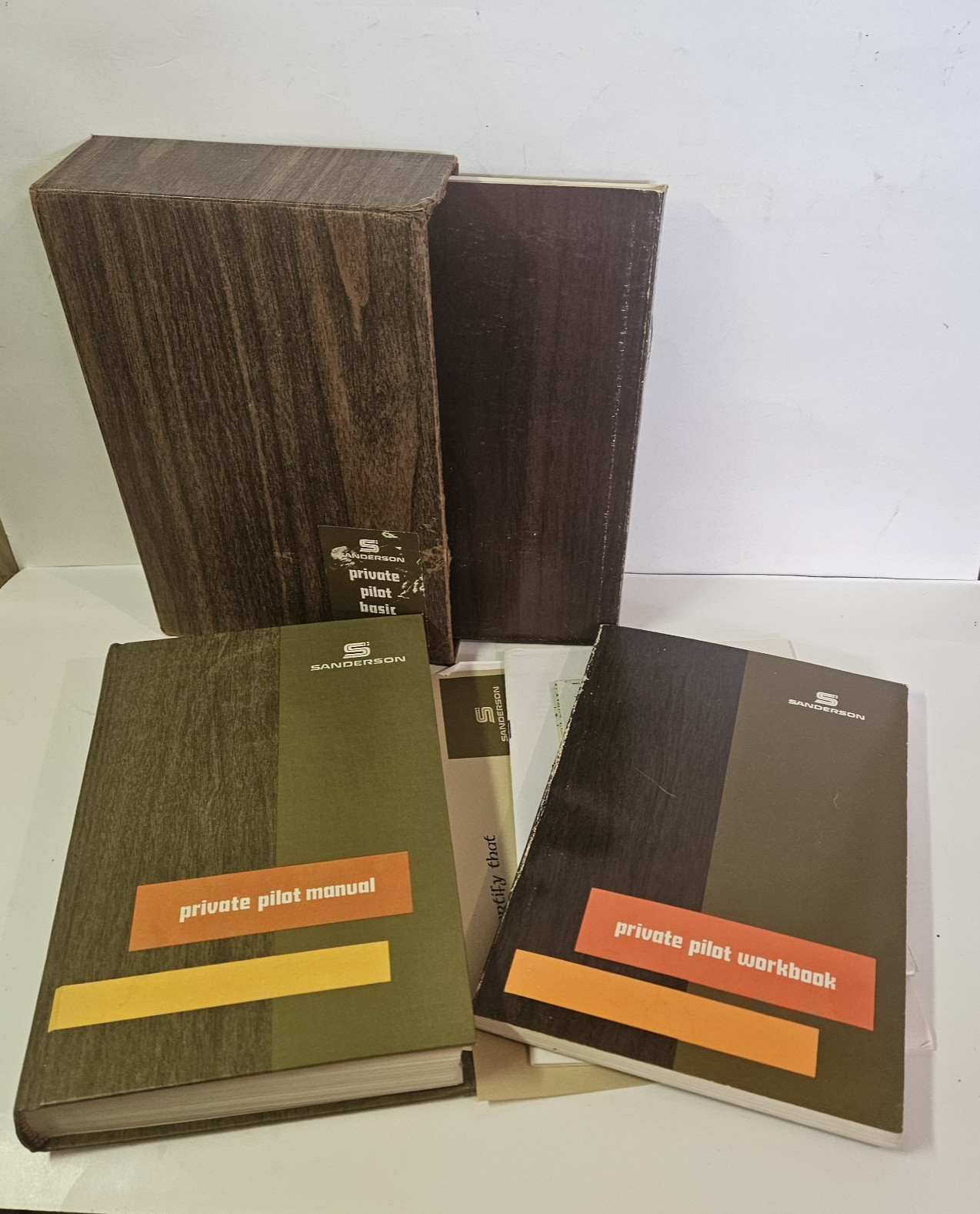 Vtg Aviation Private Pilot Manual & Workbook Box Set Jeppesen Sanderson 1977