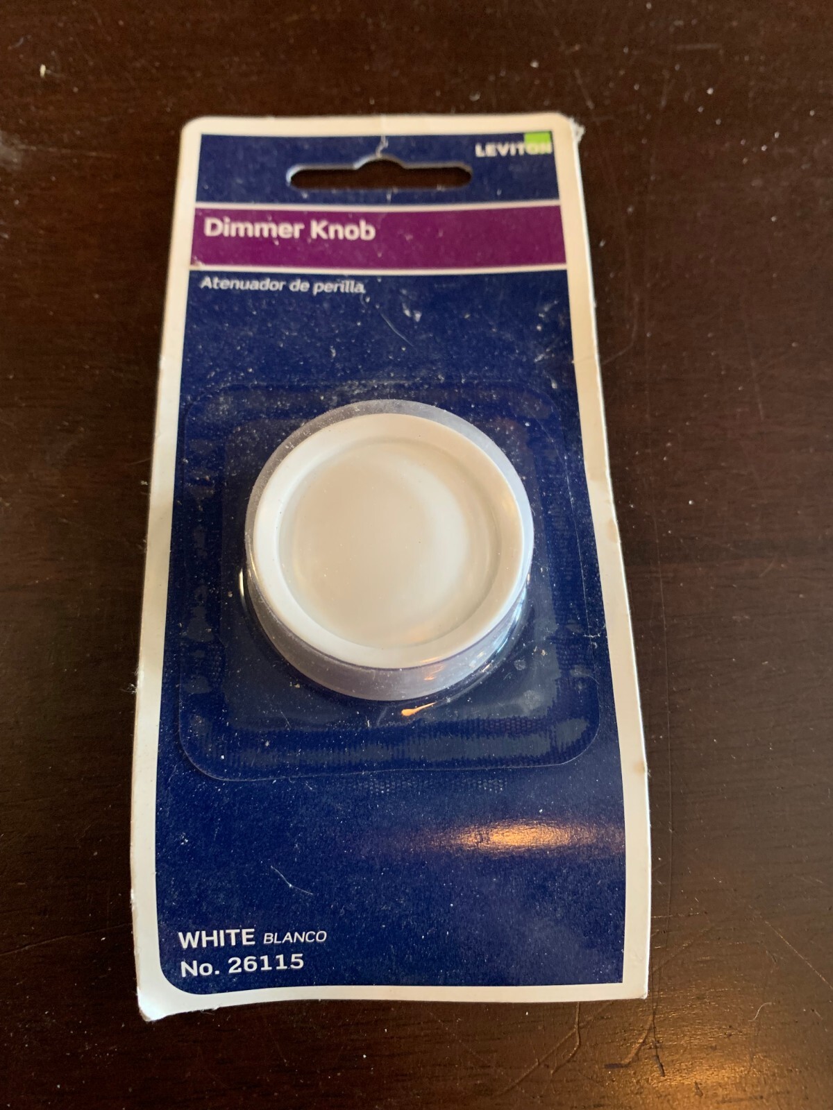 DIMMER KNOB - white - fits most rotary dimmer w/ .25" diameter "D" Leviton 26115