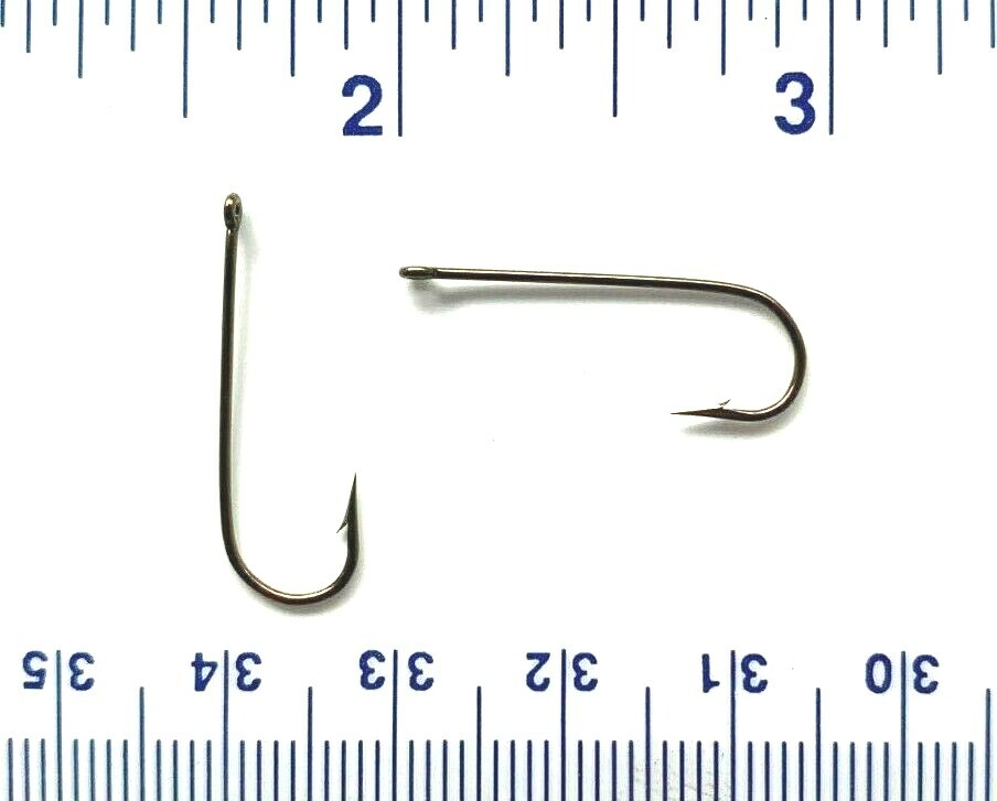 100 VMC 9146 9146BZ Bronze Extra Long Shank Aberdeen Fish Hooks size 6