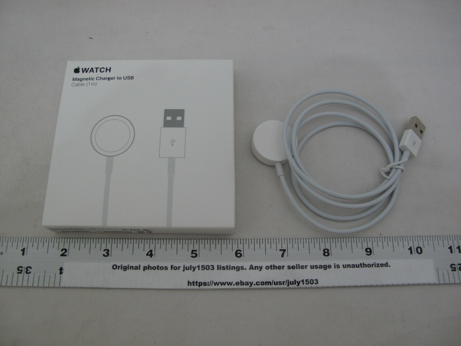 NEW Genuine OEM Apple Watch Magnetic Charger to USB 1M - WHITE - MX2E2AM/A (ob)