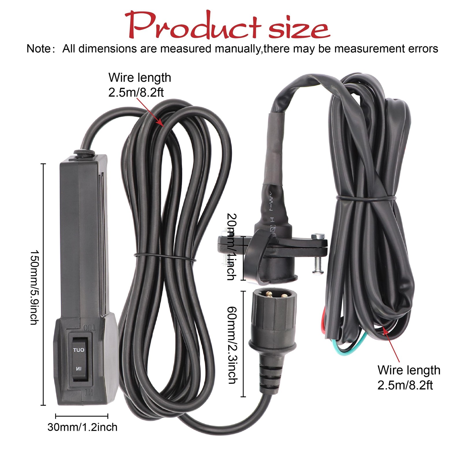 12V Winch Corded Manual Hand Remote Control Kits for ATV UTV Winch